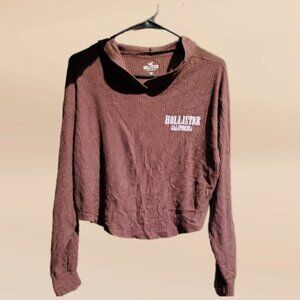 Hollister Chocolate Brown Crop Top